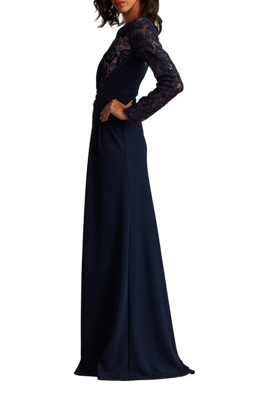Tadashi Shoji Devika Embroidered Twist In Blue