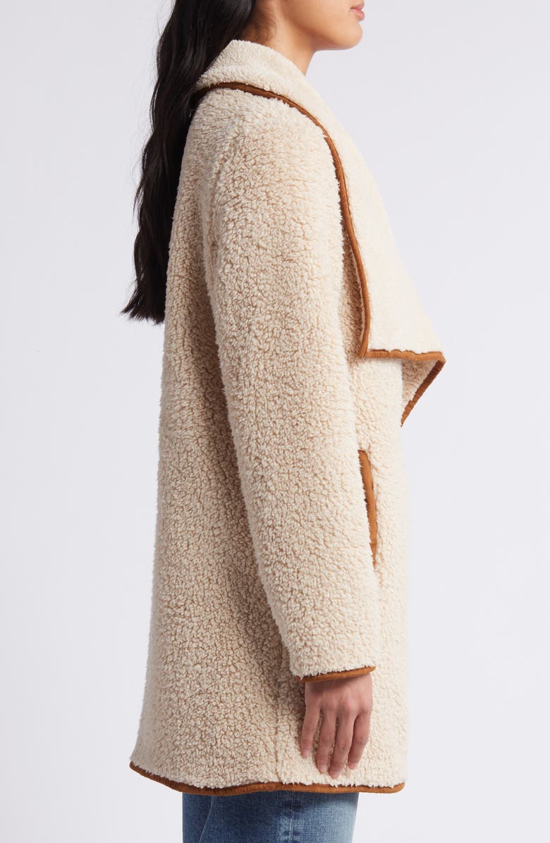 Lucky Brand Shawl Collar Faux Fur Jacket, Alternate, color,