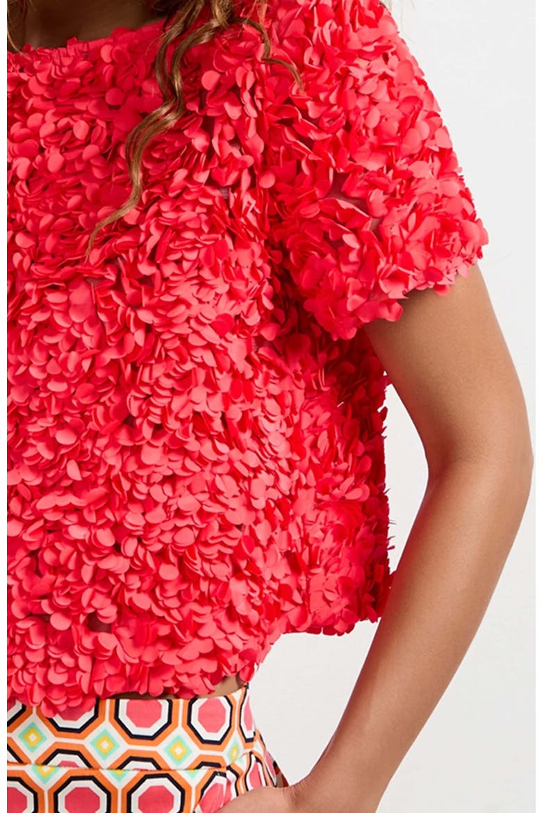 Verdi 3D Floral Top, Alternate, color, Corso Coral