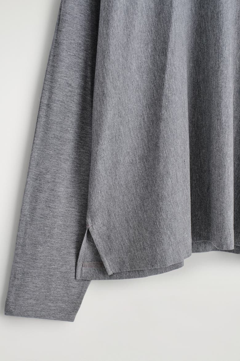 Fluid Jersey Long-Sleeved Top, Alternate, color, GRAY