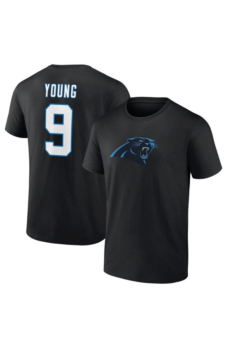 FANATICS Men's Fanatics Branded Bryce Young Black Carolina Panthers 2023 NFL Draft First Round Pick Icon Name & Number T-Shirt, Main, color, 