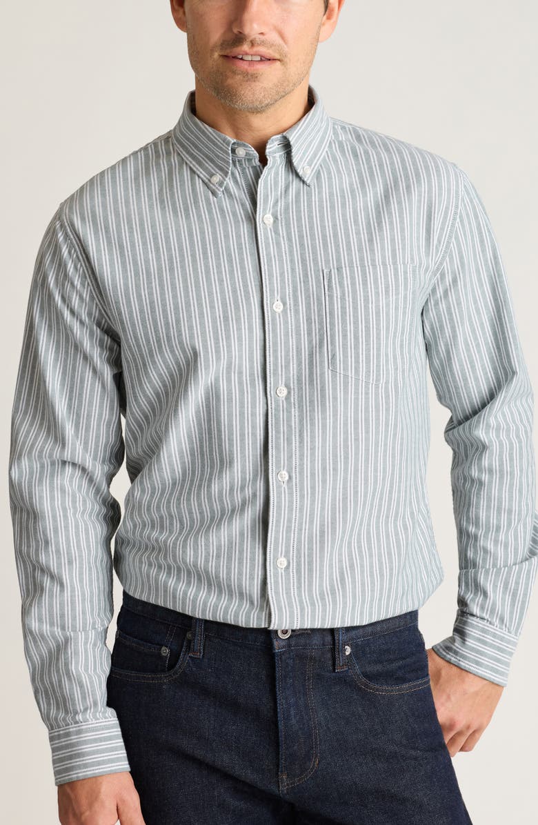 Bonobos Everyday Slim Fit Stripe Cotton Button-Down Oxford Shirt, Main, color, Dexter Oxford Stripe