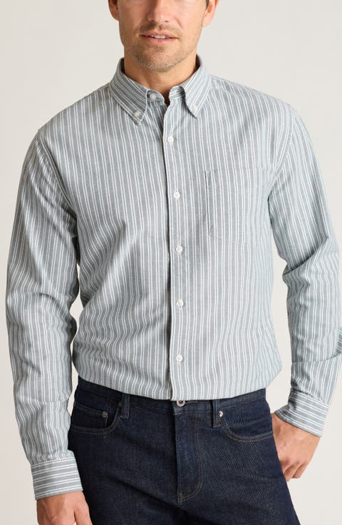 Everyday Slim Fit Stripe Cotton Button-Down Oxford Shirt