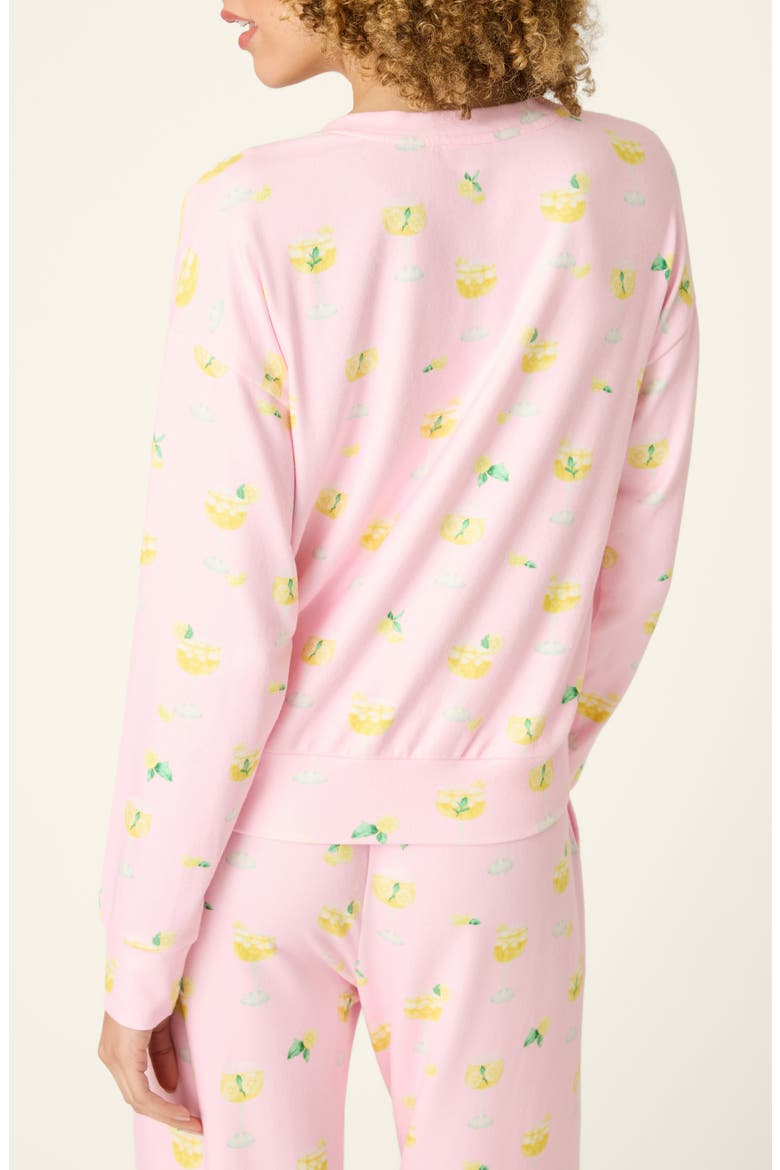 La Dolce Spritz Long Sleeve Pajama Top, Alternate, color, PASTEL PINK