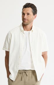 JACHS Linen Blend Short Sleeve Shirt