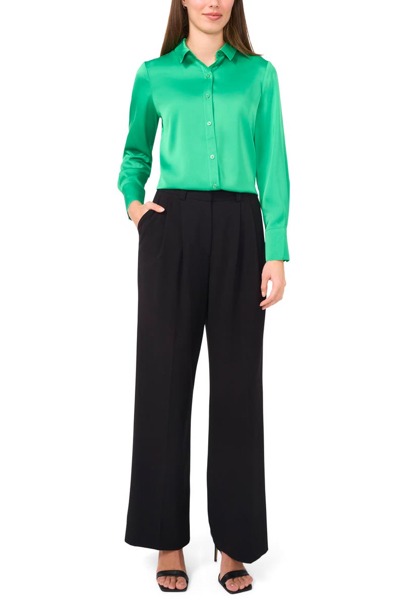 Halogen<sup>®</sup> Satin Button-Up Shirt, Alternate, color, 