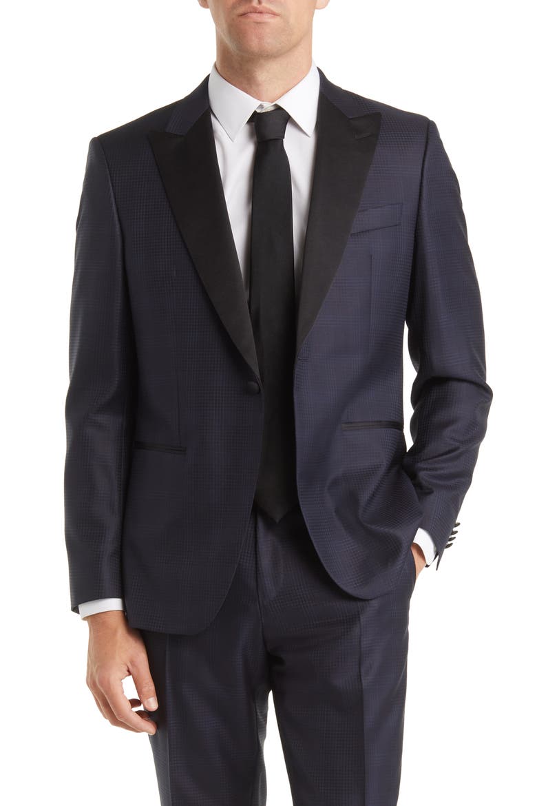 Huge Virgin Wool Blend Suit, Alternate, color, NAVY