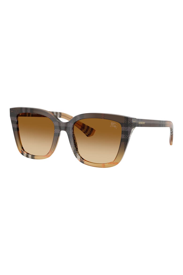 52mm Gradient Square Sunglasses, Alternate, color, CHECK GRADIENT SAND / BROWN