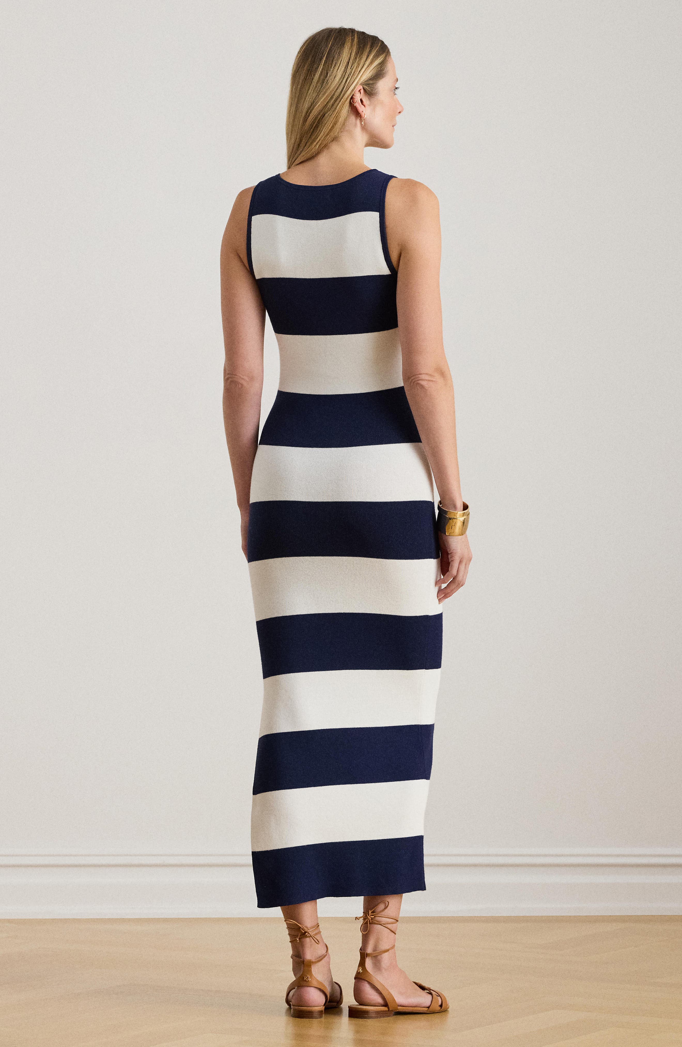 stripe one shoulder asymmetric hem midi dress lauren ralph lauren A.L.C. Lyn Dress