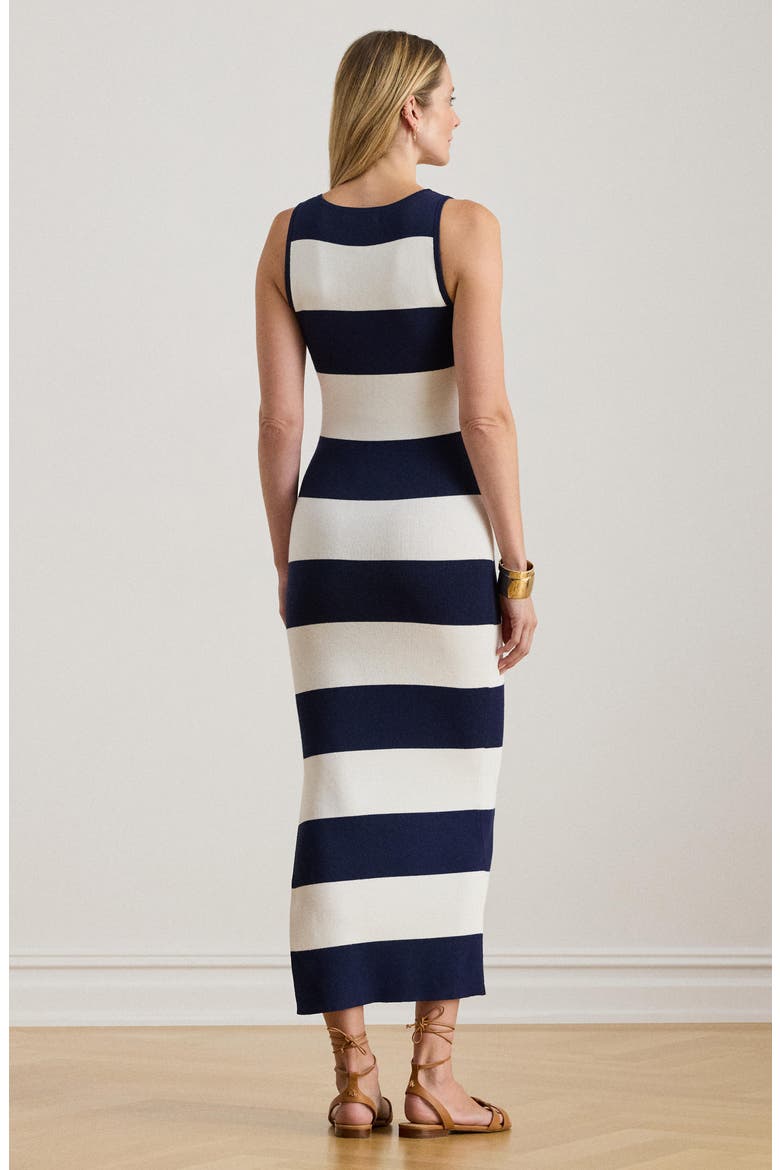 navy tank midi dress Women's Cotton Mixed Media Tank Top Dress in Navy, Size Medium, Cotton/Modal by Quince