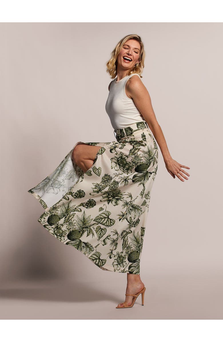 Tori Richard Flora in Ink Tatum Skirt, Main, color, Shell