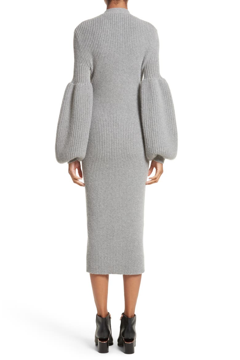 Bishop Sleeve Cardigan, Alternate, color, GREY MELANGE