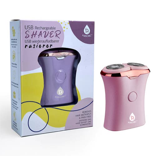 Pursonic Rechargeable Usb Ladies Shaver In Pink