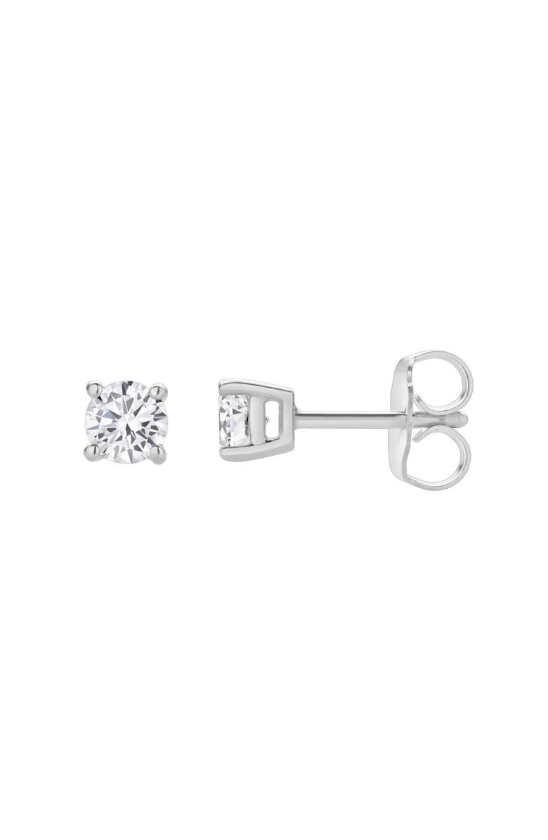 LuvMyJewelry Valeria 14K Gold Lab Grown Round Solitaire Diamond Earrings - 0.35 Ct, Main, color, 14K White Gold