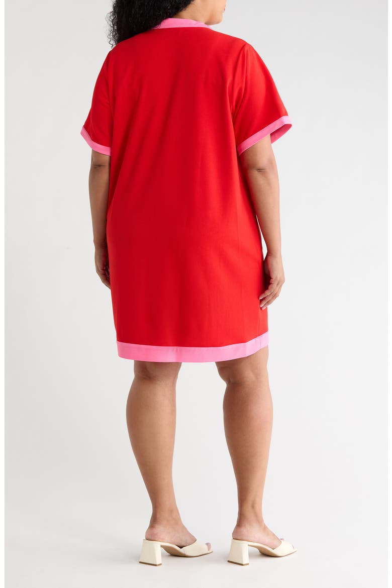 Durmela Contrast Shift Minidress, Alternate, color, RED-FUCHSIA