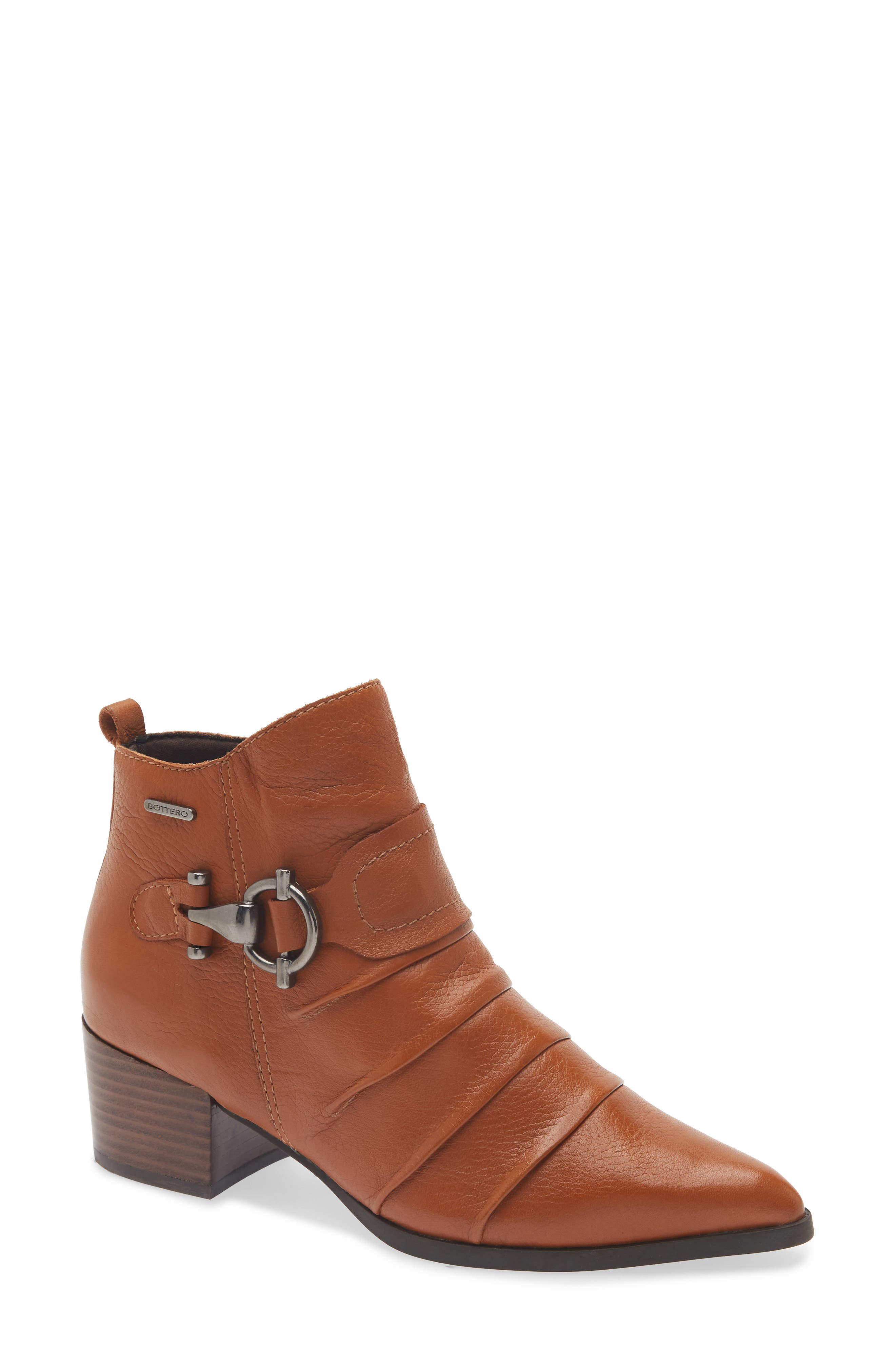 Bottero Pointed Toe Ankle Bootie, Main, color, 