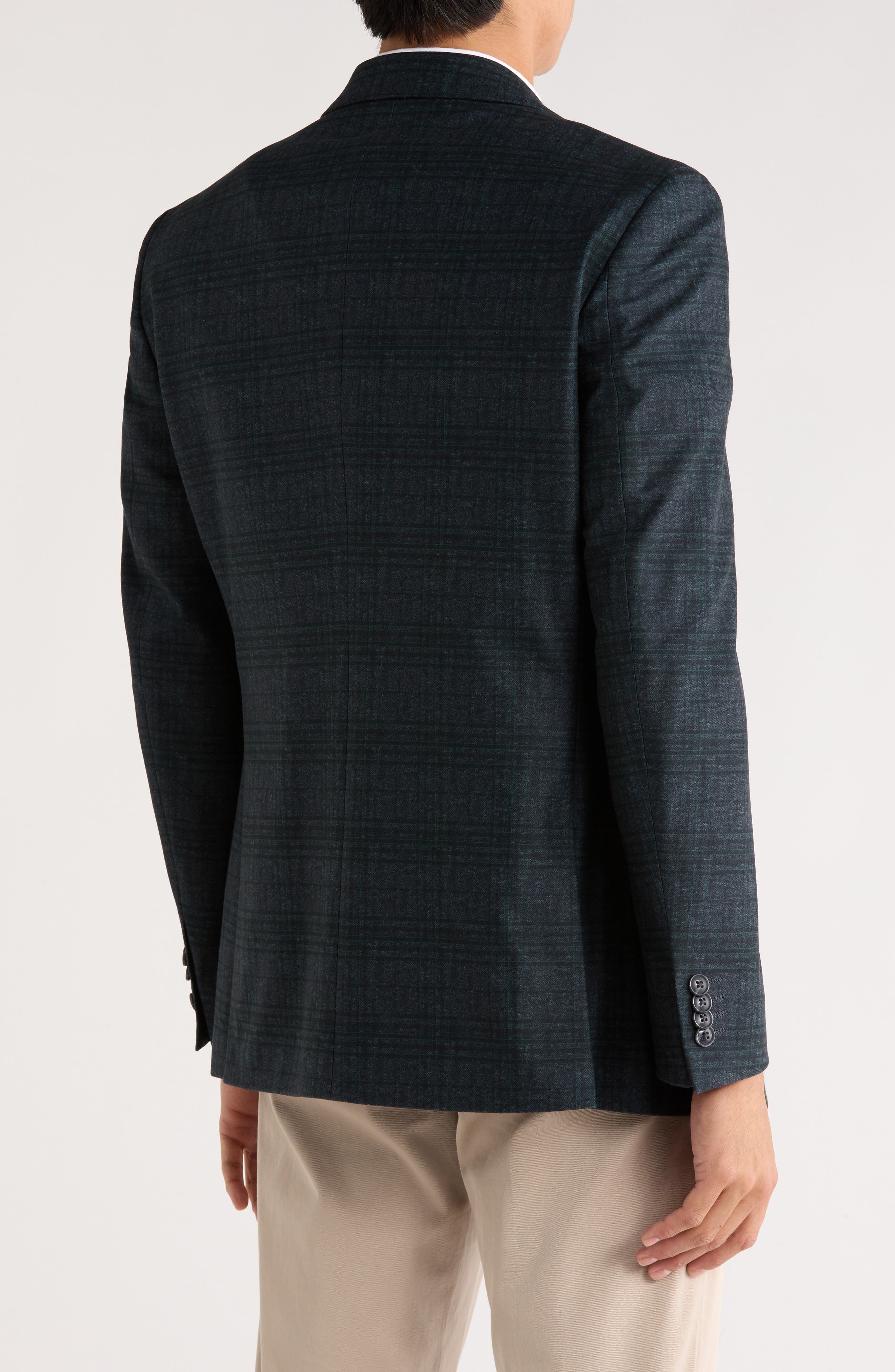 Plaid Two-Button Sport Coat - image 2
