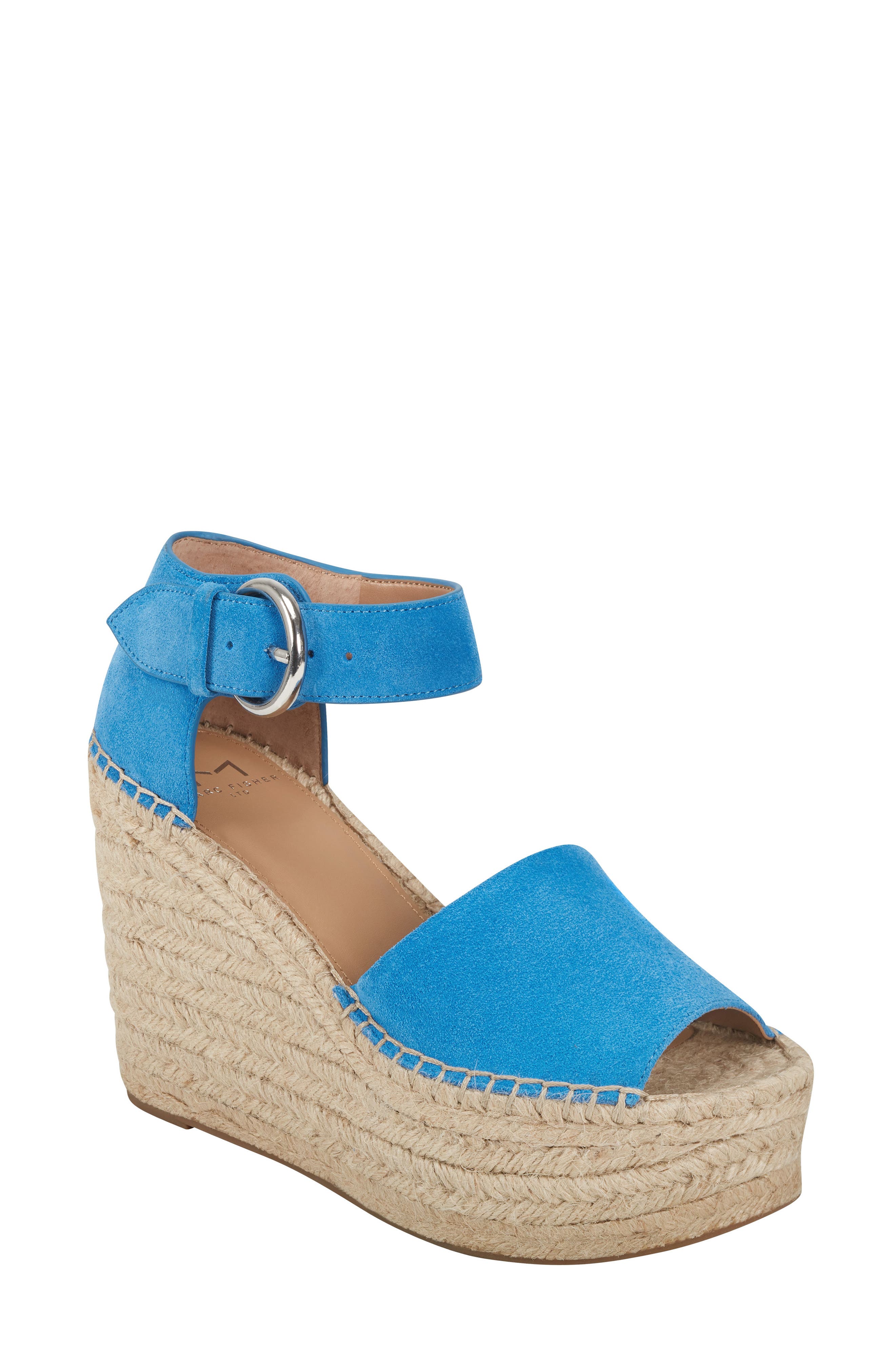 Alida Espadrille Platform Wedge, Main, color, BLUE/ BLUE SUEDE