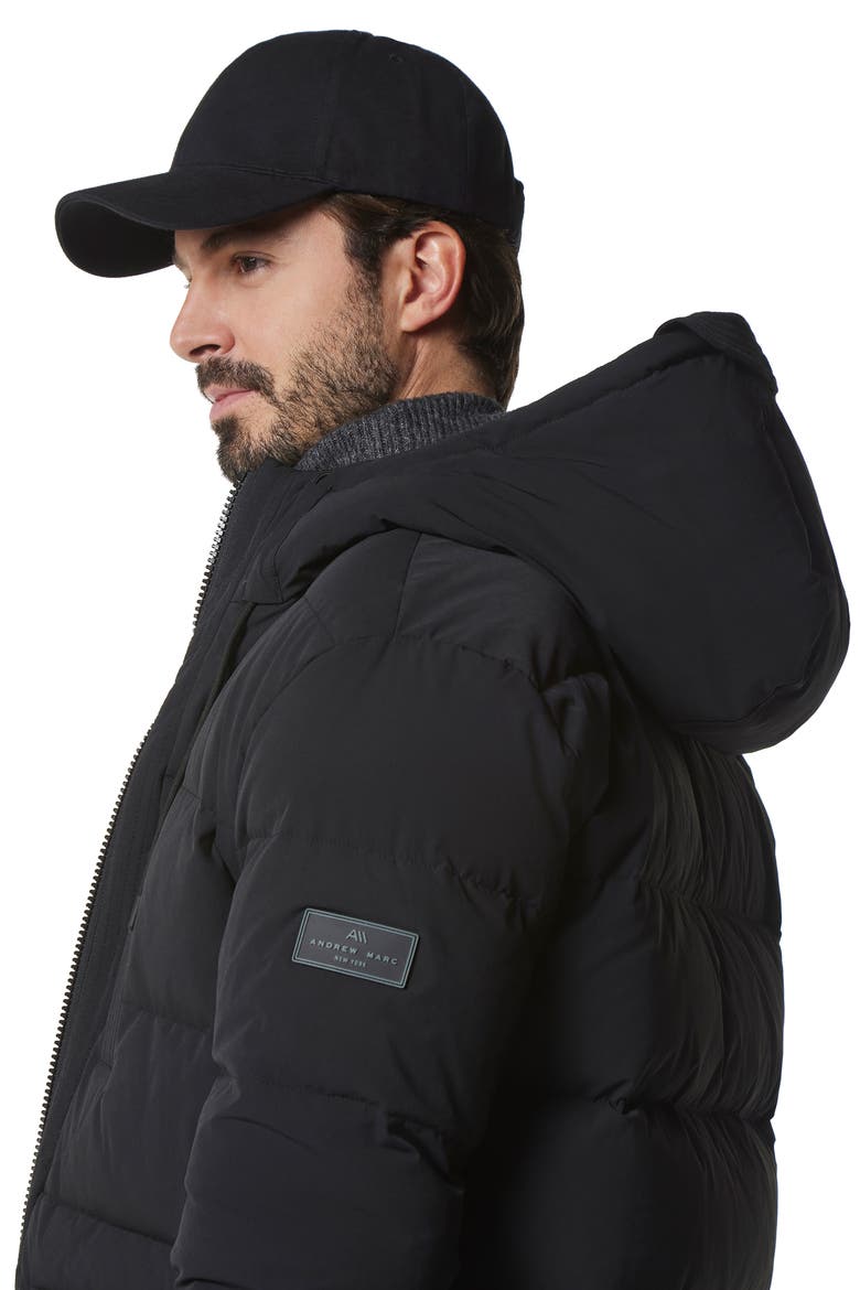 Silverton Water Resistant Down & Feather Fill Jacket, Alternate, color, BLACK