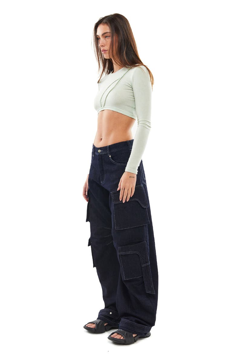 Pepper Crop Top, Alternate, color, Turquoise