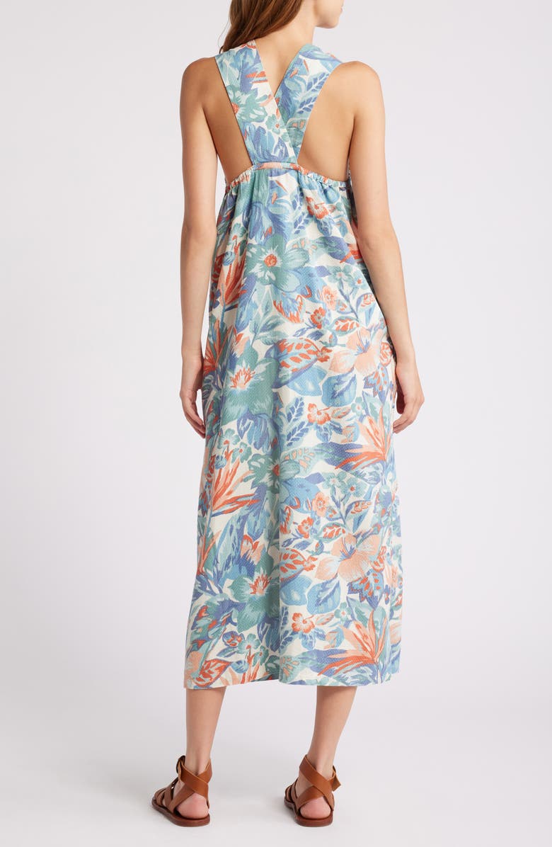 Faherty Bay Twist Seersucker Halter Dress, Alternate, color, Paradise Blossom