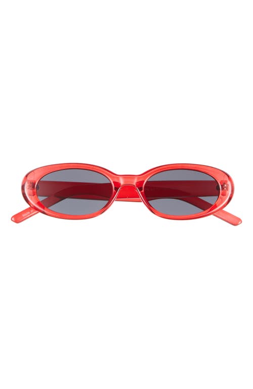 Bp. Narrow Oval Sunglasses In Clear Red