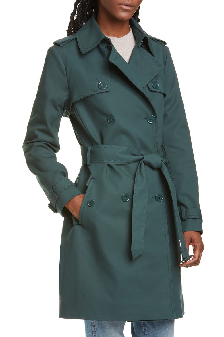 Viveca Trench Coat, Alternate, color, DARK ROSEMARY/VERT