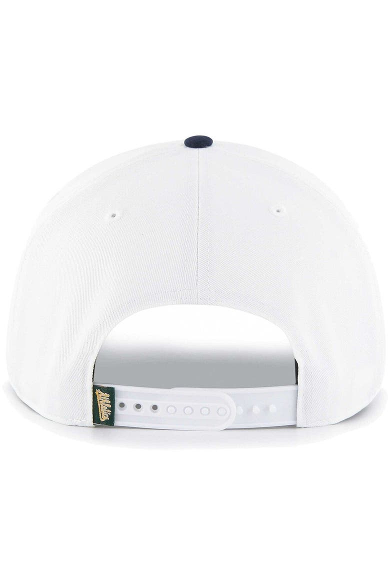 Men's '47 White Oakland Athletics Flag Script Hitch Snapback Hat, Alternate, color, White
