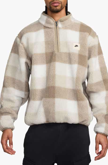 Nike Club Plaid Therma-FIT Fleece Half Zip Pullover