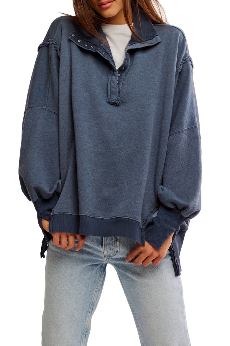 Camden Oversize Henley, Main, color, NAVY