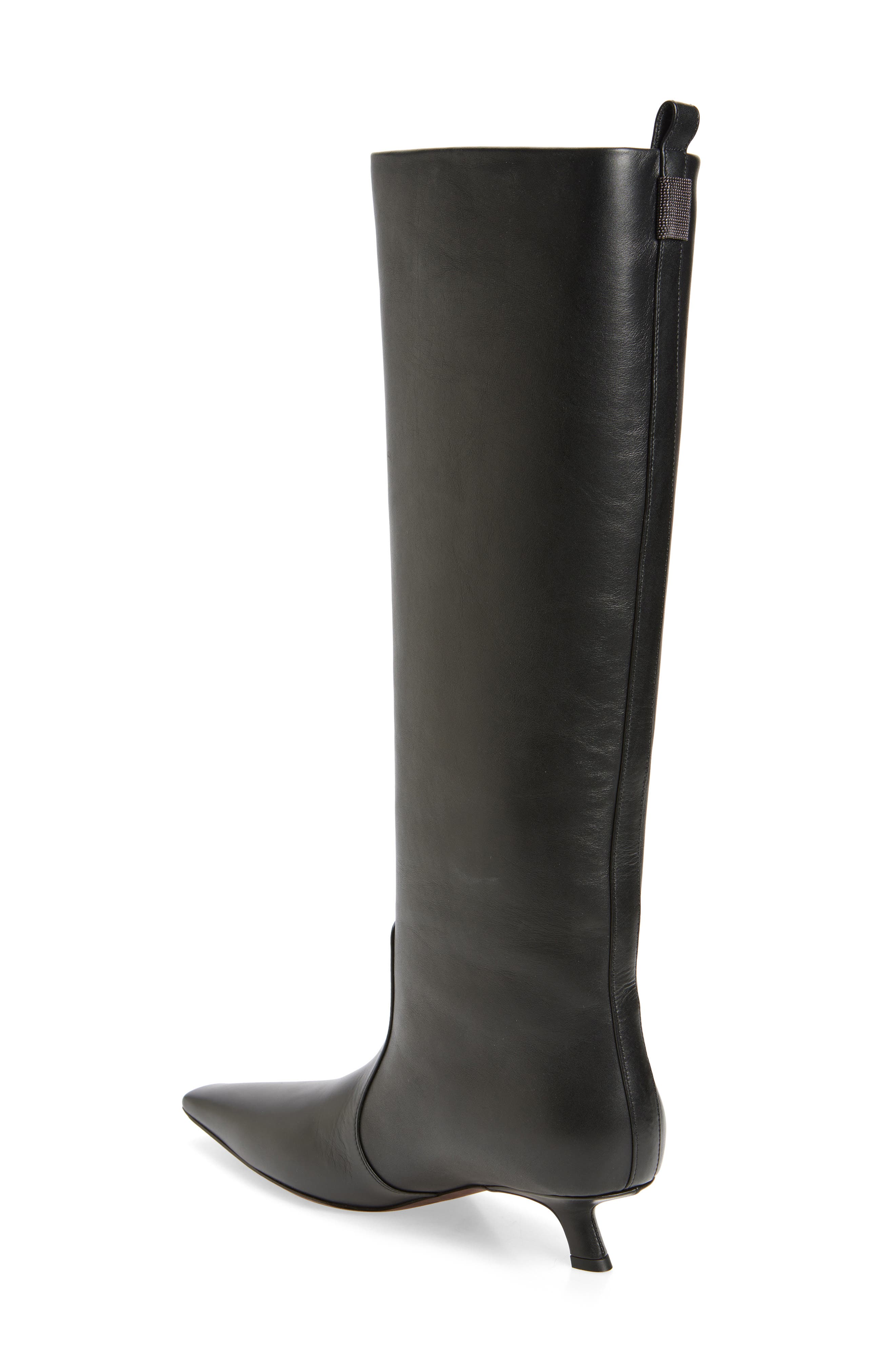 Brunello Cucinelli Kitten Heel Tall Boot, Alternate, color, 