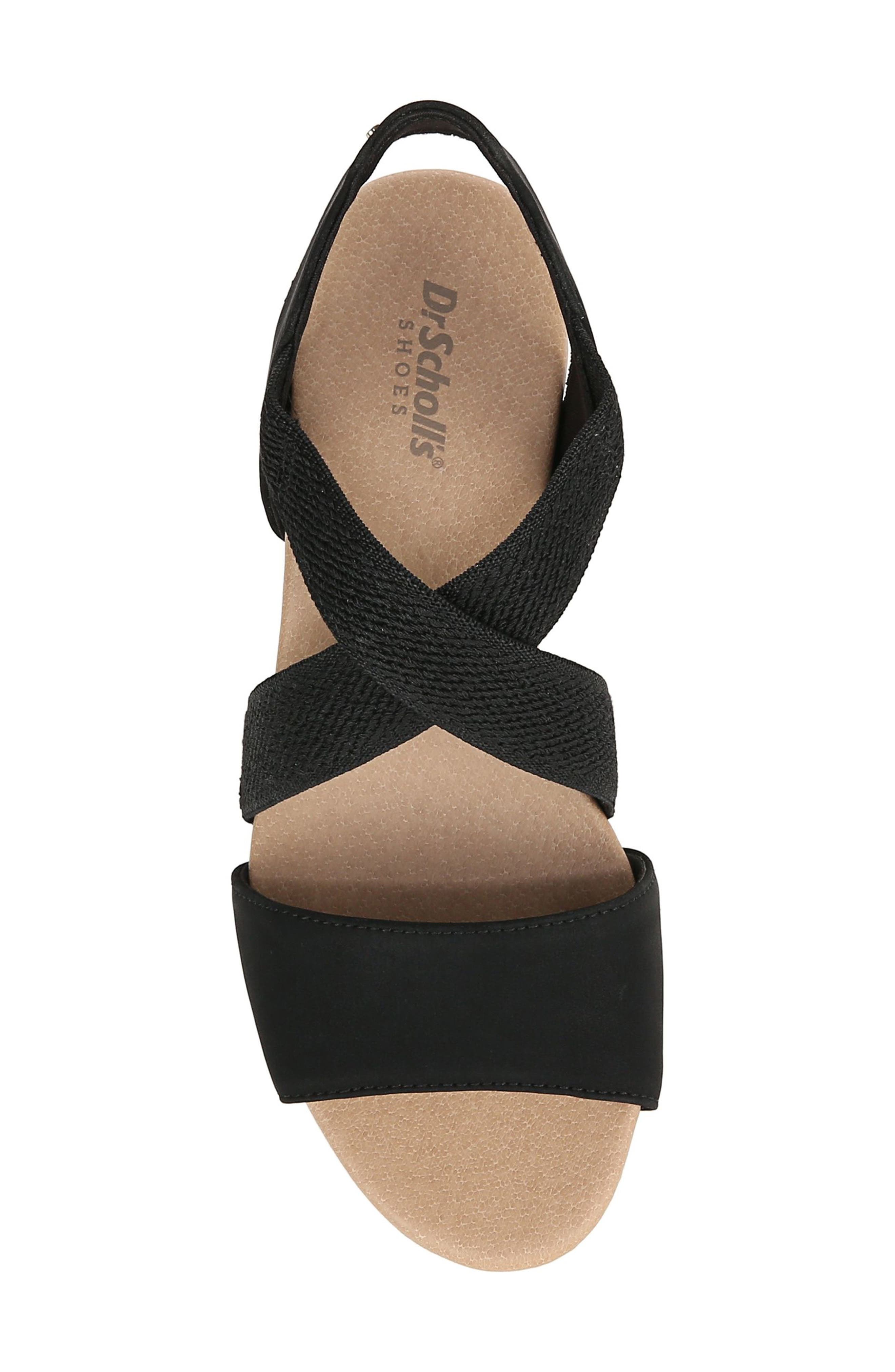 Dr. Scholl's Just Cute Platform Wedge Sandal, Alternate, color, Black