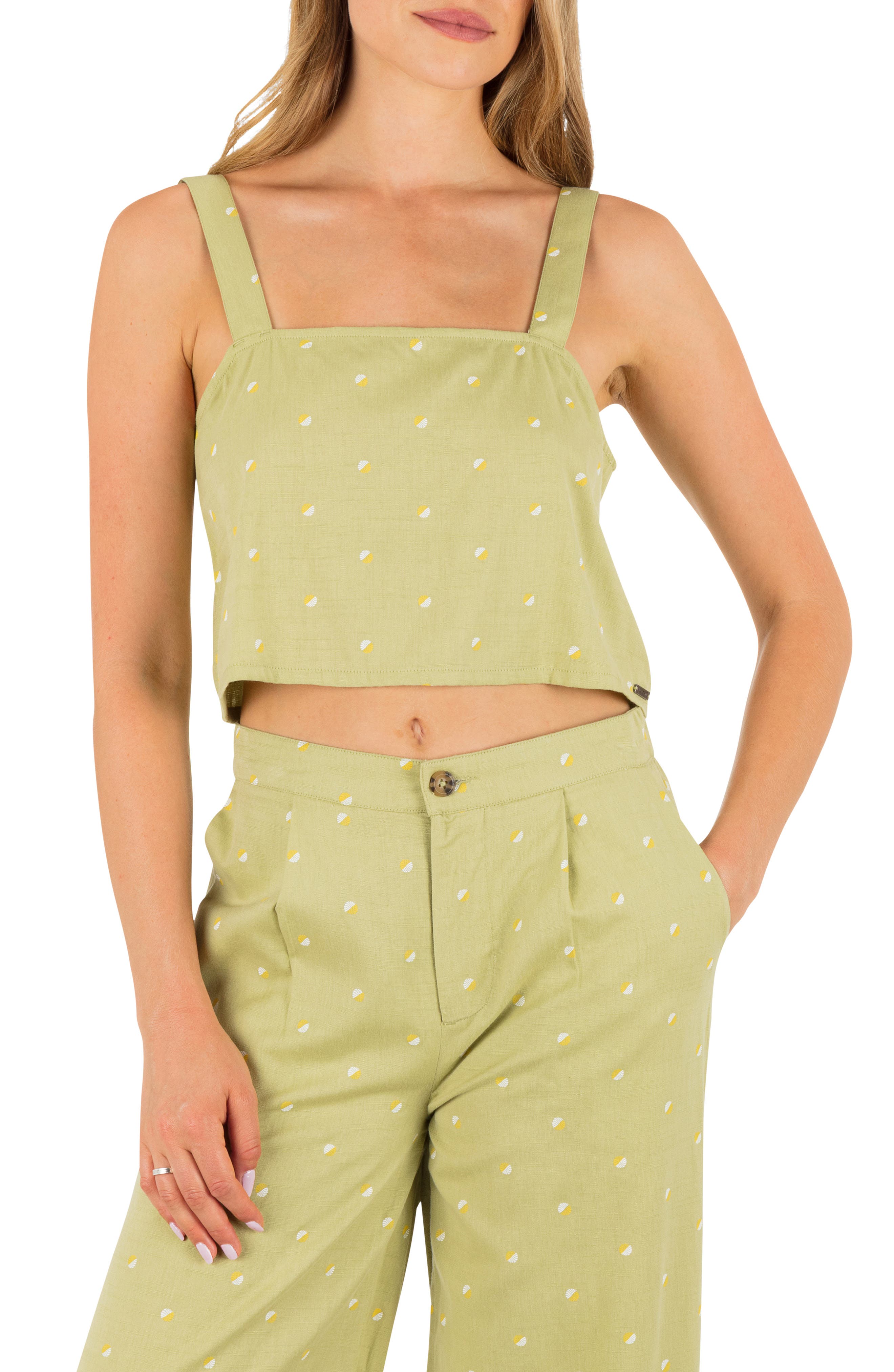 Wavy Dot Crop Tank