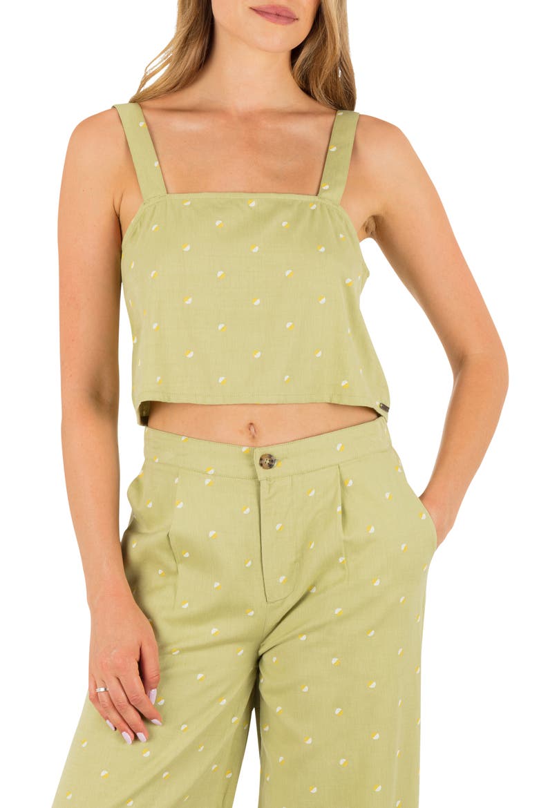 Wavy Dot Crop Tank, Main, color, FERN