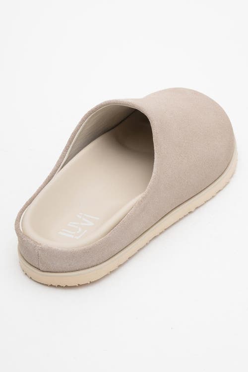 Forever & Always Shoes Space Suede Leather Slide Sandal In Brown