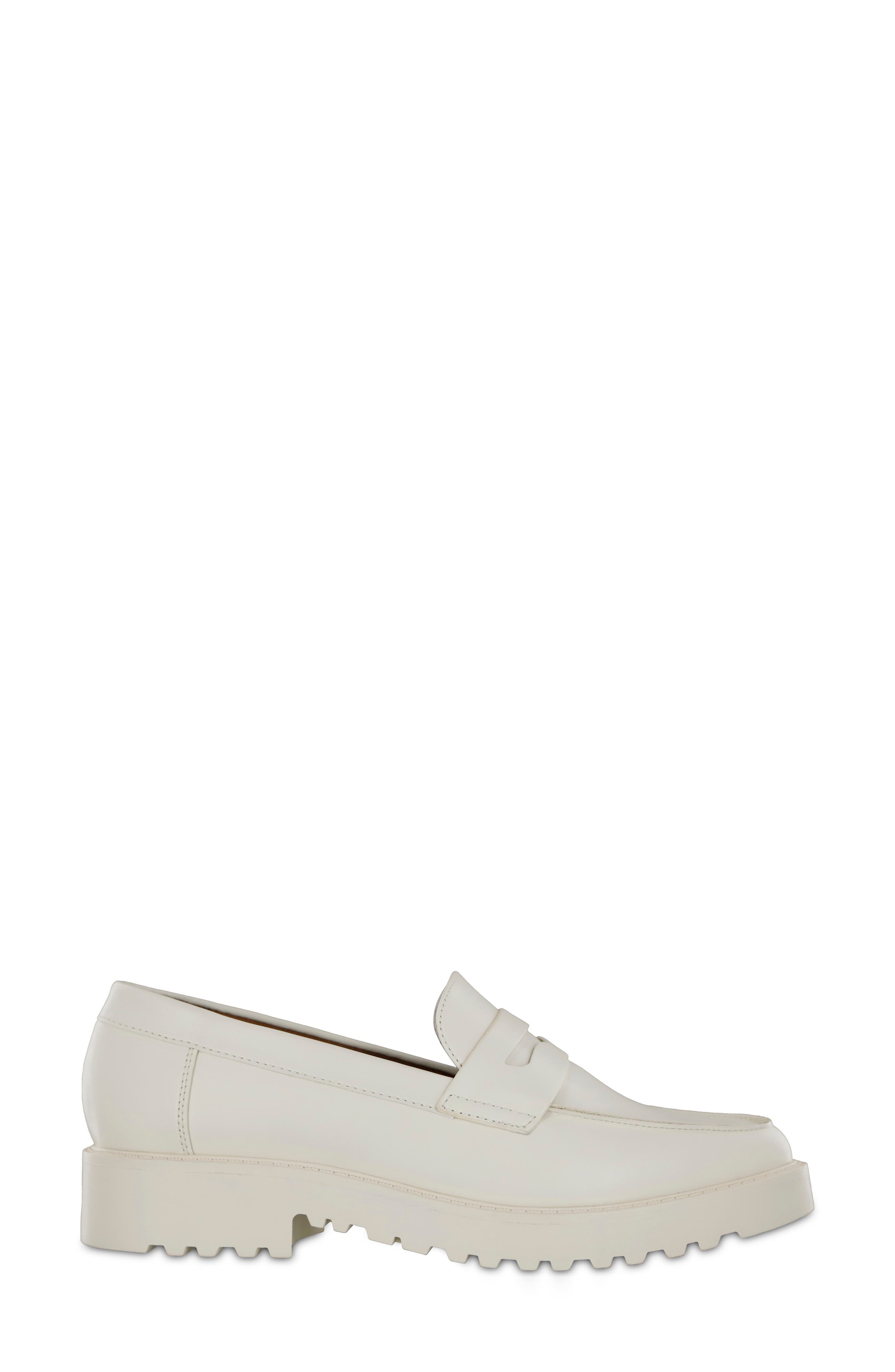 Hali Lug Sole Penny Loafer, Alternate, color, BONE