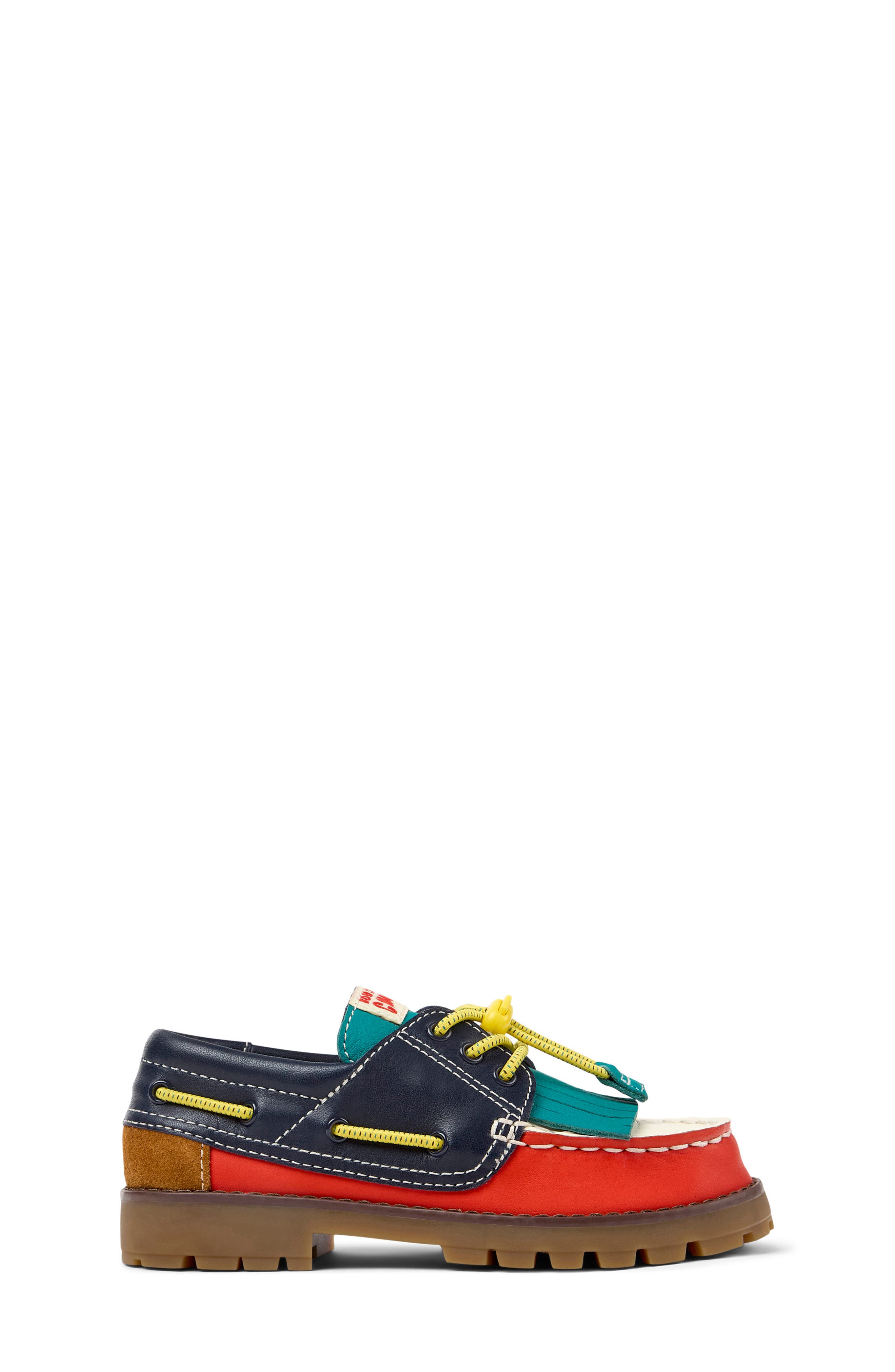 Kids' x Bobo Choses Colorblock Boat Shoe, Alternate, color, RED MULTI