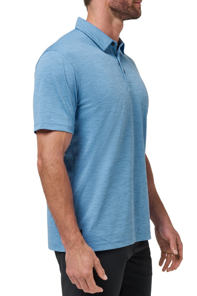 Base Jump Stripe Cotton Blend Polo, Alternate, color, PACIFIC COAST