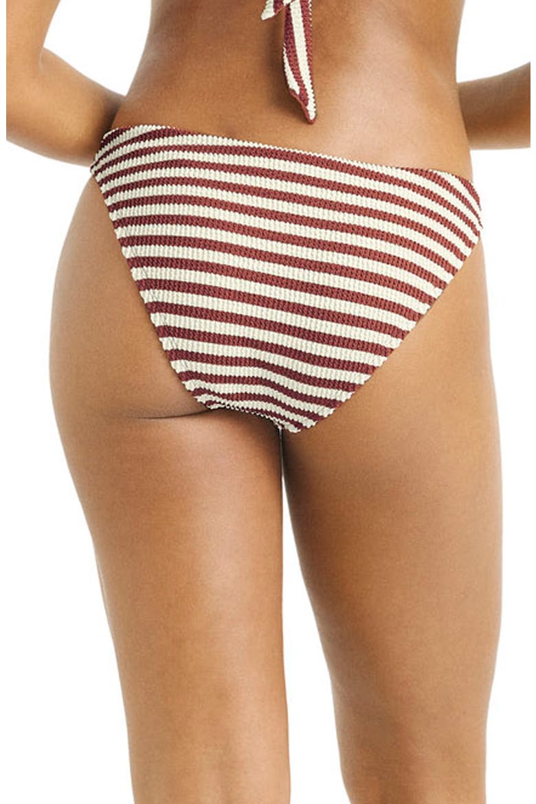 Thalia Stripe Bikini Bottoms, Alternate, color, BROWN