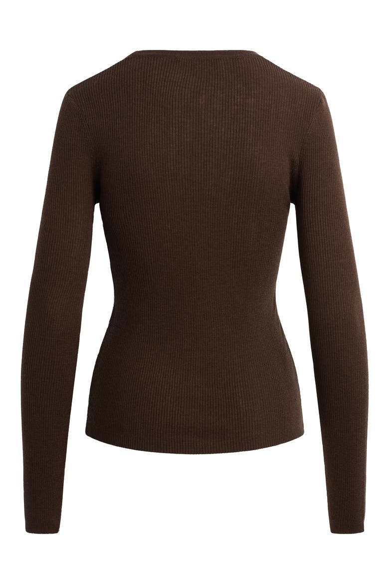 Take It Easy Wool Sweater, Alternate, color, COFFEE