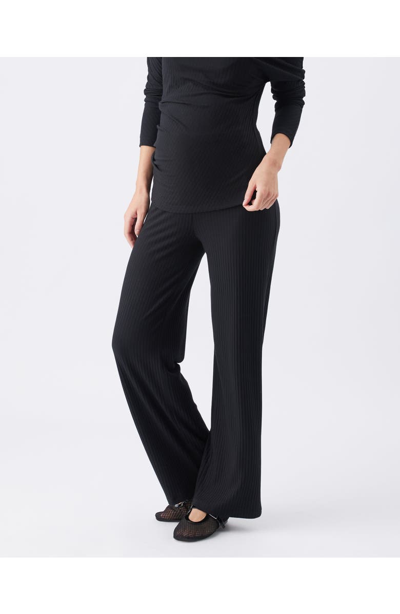 Ripe Maternity Cindy Rib Knit Maternity Pant, Alternate, color, Black