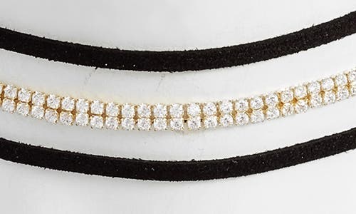 Cz By Kenneth Jay Lane Wrap Choker In Gold