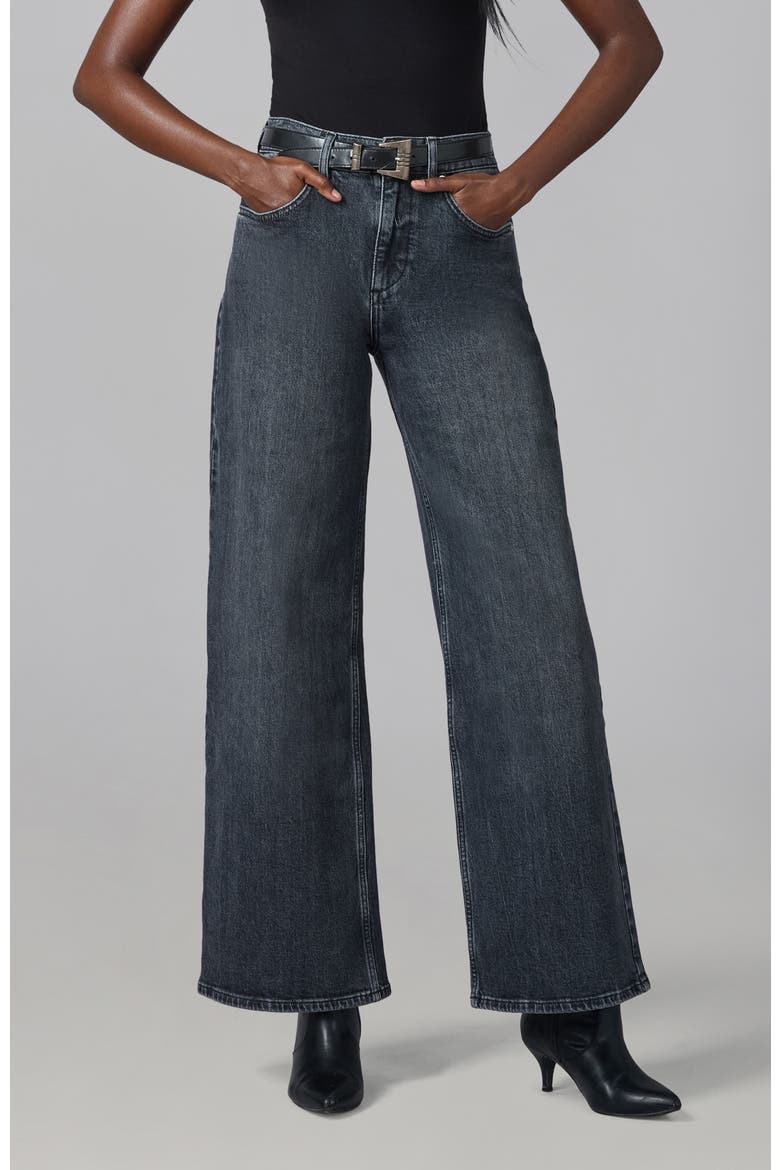 Colette High Rise Wide Leg Jeans, Main, color, Grit Gray