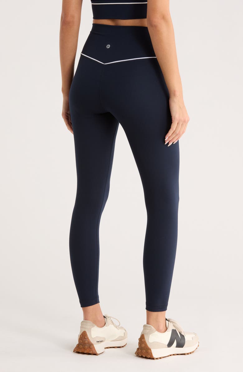 90 DEGREE BY REFLEX Interlock Leggings, Alternate, color, True Navy/ White
