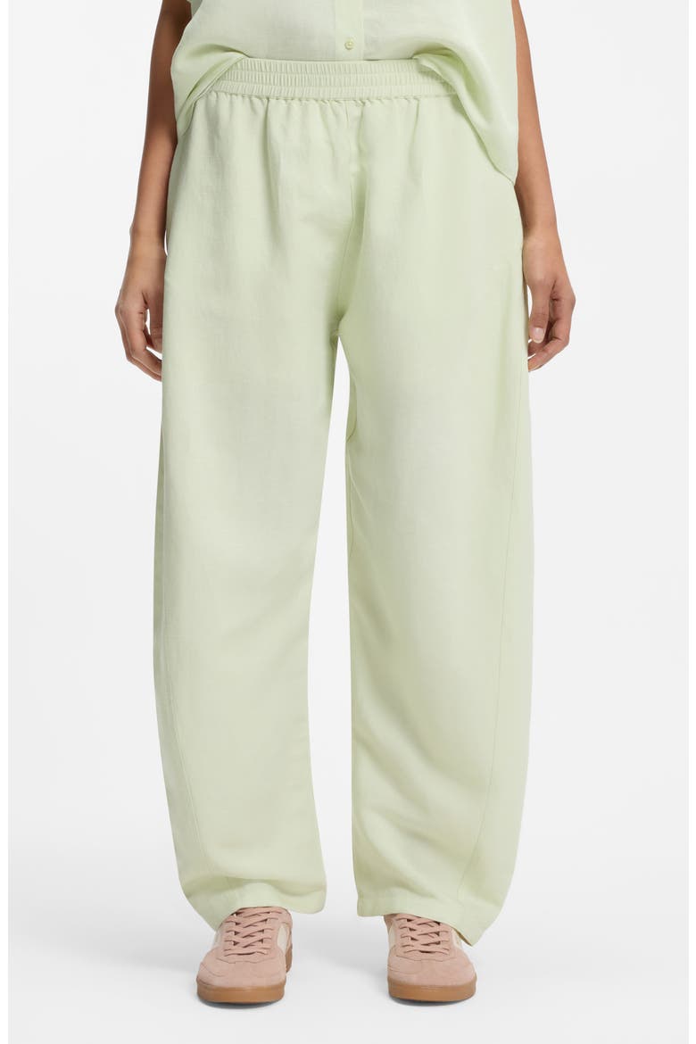 Linen Blend Balloon Trousers, Main, color, CUCUMBER