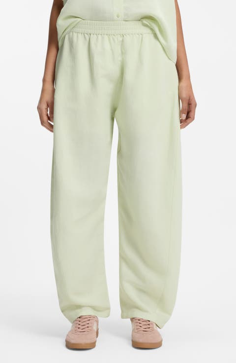 Linen Blend Balloon Trousers