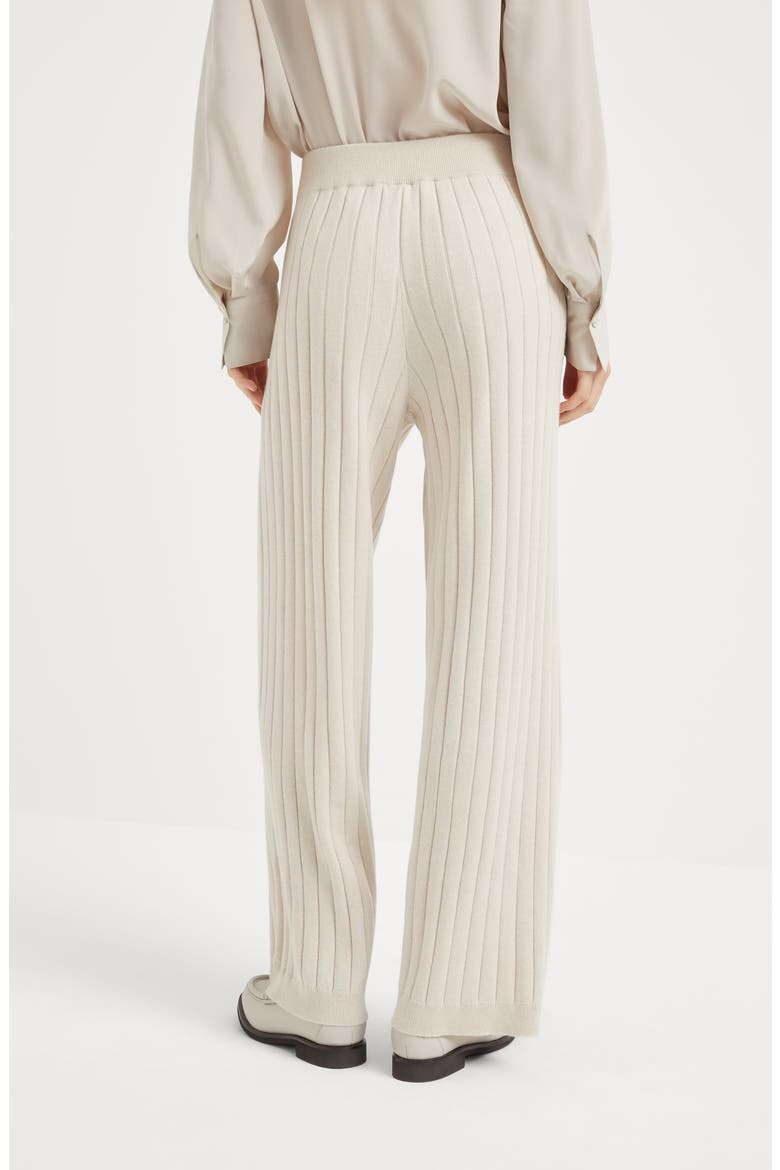 Cashmere knit trousers, Alternate, color, Beige