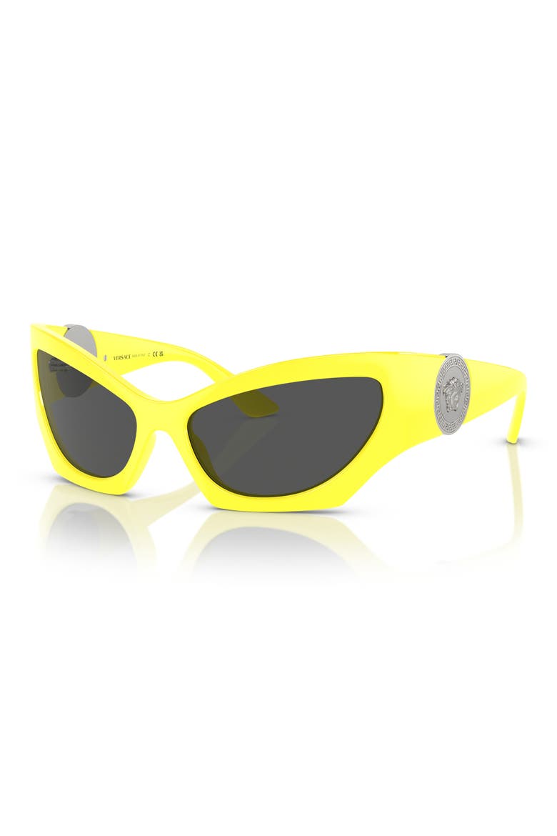 60mm Cat Eye Sunglasses, Alternate, color, YELLOW