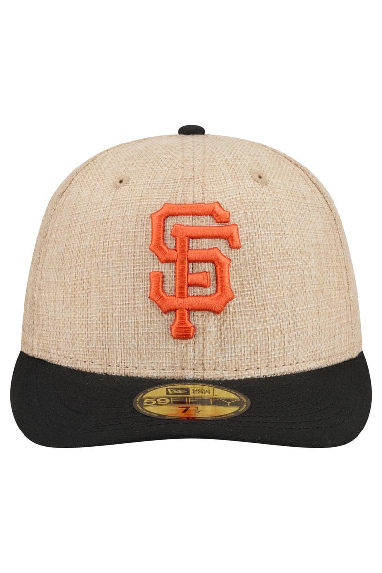 Men's New Era  Natural/Black San Francisco Giants Twine 59FIFTY Fitted Hat, Alternate, color, Natural
