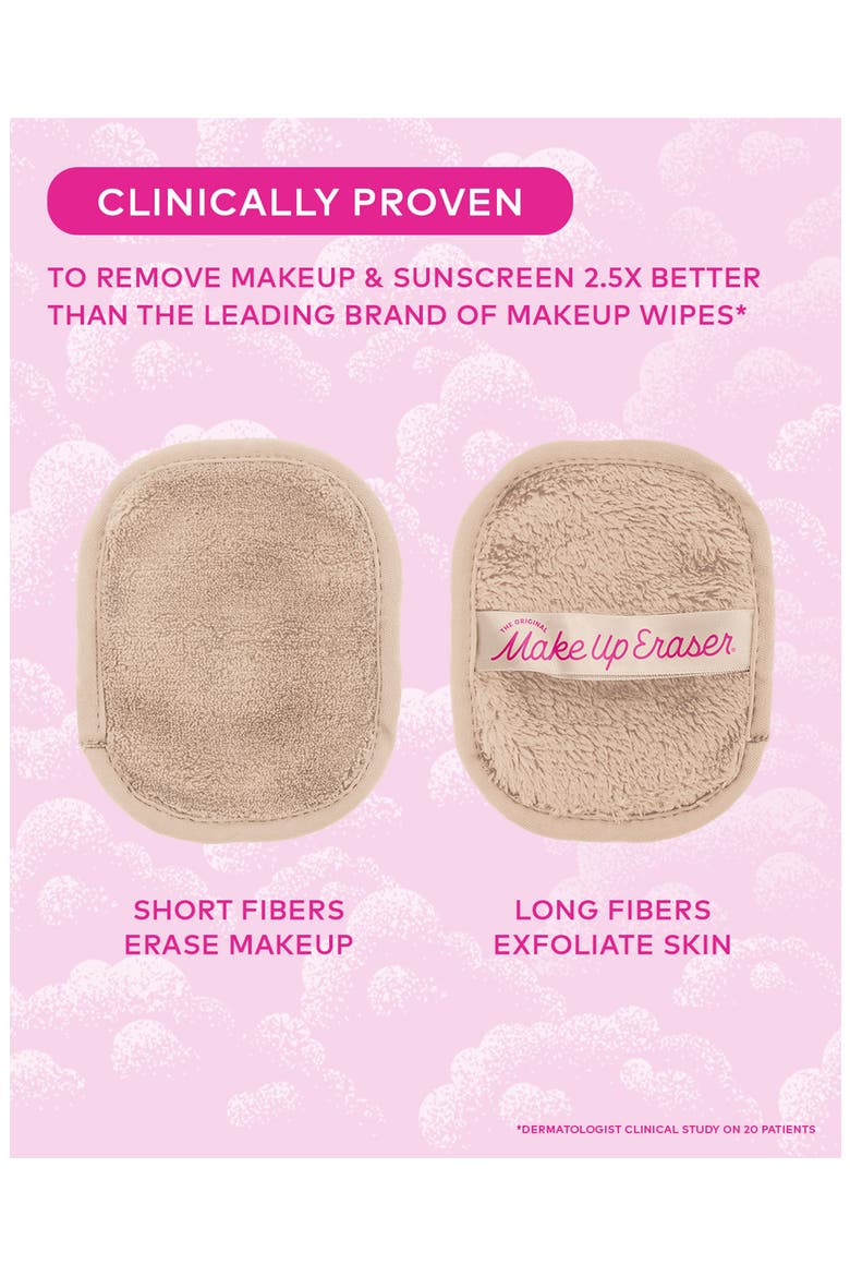 7-Day Chic MakeUp Eraser Set with Laundry Bag, Alternate, color, SWEET CREAM